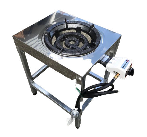 Auto Ignition LARGE Ring Gas Burner with Stainless Steel Stand