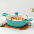 Hawkins 3 Litre Cook n Serve Casserole, Aqua Casserole with Glass Lid, Aqua Blue (IUC30G)