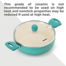 Hawkins 3 Litre Cook n Serve Casserole, Aqua Casserole with Glass Lid, Aqua Blue (IUC30G)