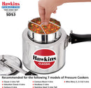 Hawkins Two-Dish Stainless Steel Set, Cooker Separator, Pressure Cooker Pots, Silver (SDS3), 1.275 liters