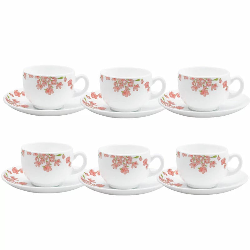 LaOpala Diva Aster Pink Tea Cup & Saucers Set of 6 The Kitchen Warehouse