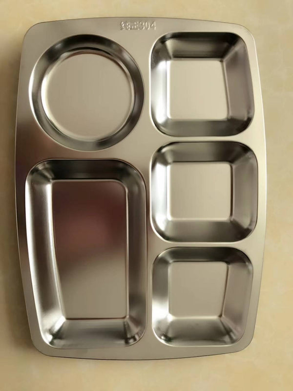 Steel Partition Plate / Thali Food Grade 1 pc (Silver)