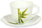 La Opala Fluted Green Tea & Coffee Cup & Saucers 220 ML Set of 6.