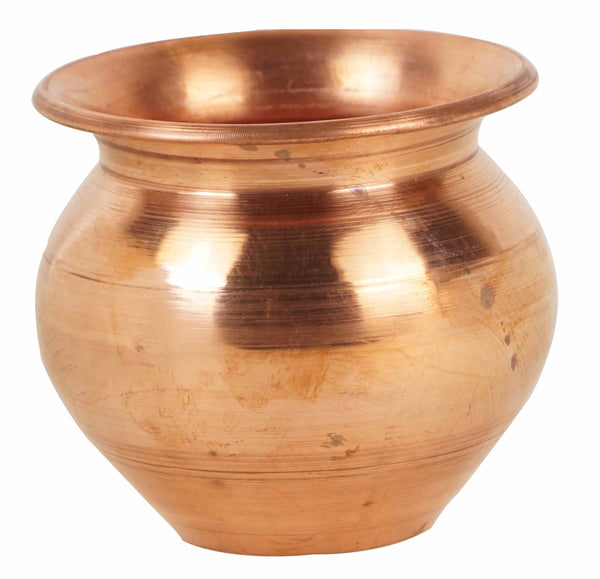 Indian Copper Kalash Lota for Festival Puja 7 sizes