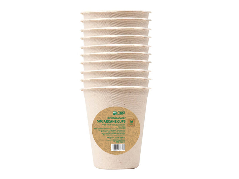Sugarcane Pulp Cup/ disposable glass  250ml 16pk