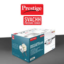 Prestige Svachh Aluminium Anti Bulge Gas and Induction Compatible Pan Pressure Cooker, 3.5 L