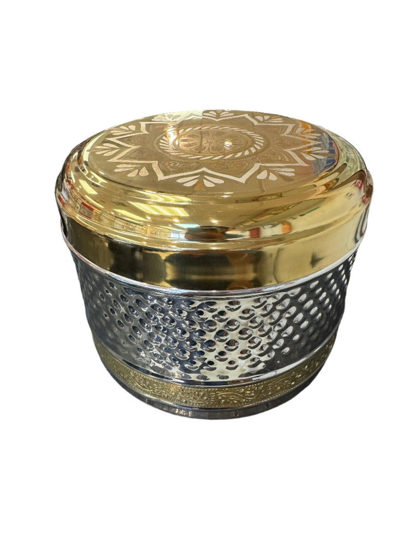 Luxury look steel storage container hammered 3 sizes (light weight)