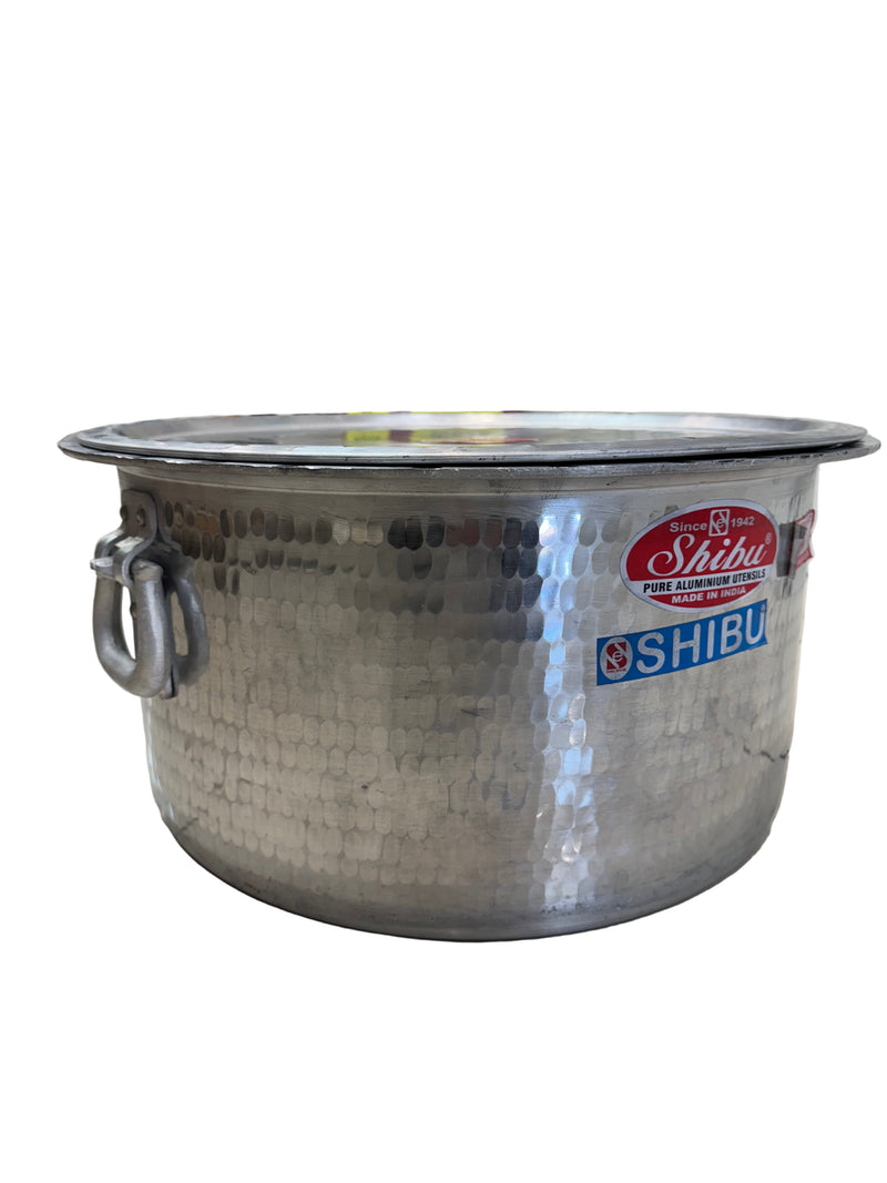 Commercial Cooking Heavy Duty Aluminium Pot with lid sizes 30 - 44 (Hammered design)
