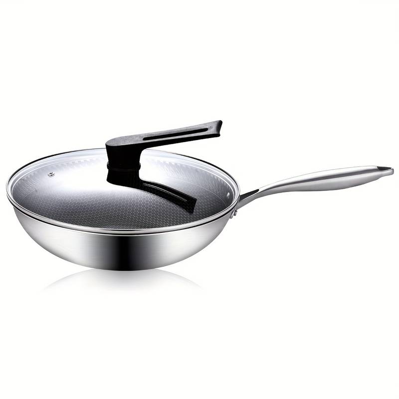 Stainless Steel Wok Non Stick Frying Pan Pot and pans Tri-ply