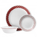 Corelle Crimson Trellis 12-Pc Dinnerware Set