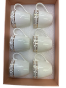 Mark Cup and saucer set of 6 Deco 4662