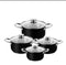 Stainless Steel Cooking Pot with lid -(8 Pcs Set)