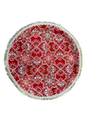 Velvet pooja/ decoration thali 30cm (Assorted Colour)