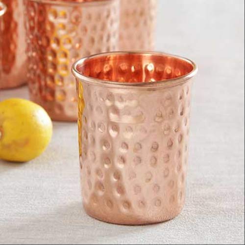 Copper Hammered Glass 1pc 300ml