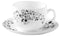 La Opala Mystrio Black Tea & Coffee Cup & Saucers 220 ML Set of 6.