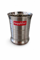 Stainless Steel Curve drinking Glass height 9.5cm(Sapphire)
