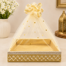 Shagun/hamper Square Tokri/box 2 Sizes Gold/Silver