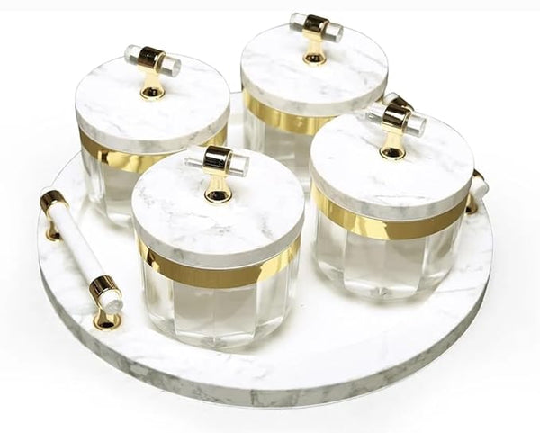 Utility/serving Container Super evoque Set Acralic Containers with Airtight Lid (3 colours)