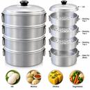 3 tier aluminium Steamer Pot For Home/ commercial (Shibu)