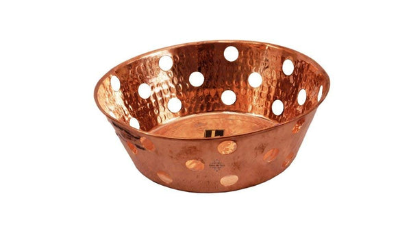 Pure Copper Handmade Bread Basket - Serving Bread/naan, Chappati - Home, Hotels, Restaurant, Gift Item, Serveware