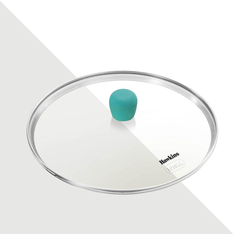 Hawkins 3 Litre Cook n Serve Casserole, Aqua Casserole with Glass Lid, Aqua Blue (IUC30G)