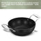 Hawkins Futura Pro 2.5 Litre Deep-Fry Pan, Nonstick Kadhai with Stainless Steel Handles and Stainless Steel Lid, Balck (PNK25S)
