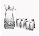 Glass Jug & Cups Set of 6