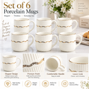 Mark Cup set of 6 Swarnim - Evelyn Deco 6007