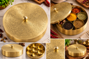 Saga -Brass spice box/ masala dabba/ namak daani