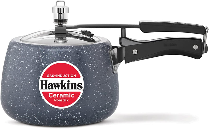 Hawkins Litre Ceramic Nonstick Pressure Cooker, Induction Inner