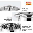 Jaypee Steel Grip Stainless Steel Inner Casserole 3000ml 1pc