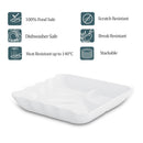 Servewell Melamine Sandwich Plate, 7 Inches, White | Durable | Food Safe | Breakfast | Momos | Serving