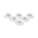 LaOpala Diva Misty Drops Tea & Coffee Cup & Saucers 220 ML Set of 6