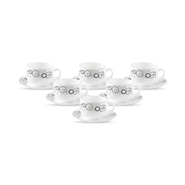 LaOpala Diva Misty Drops Tea & Coffee Cup & Saucers 220 ML Set of 6