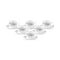 LaOpala Diva Misty Drops Tea & Coffee Cup & Saucers 220 ML Set of 6
