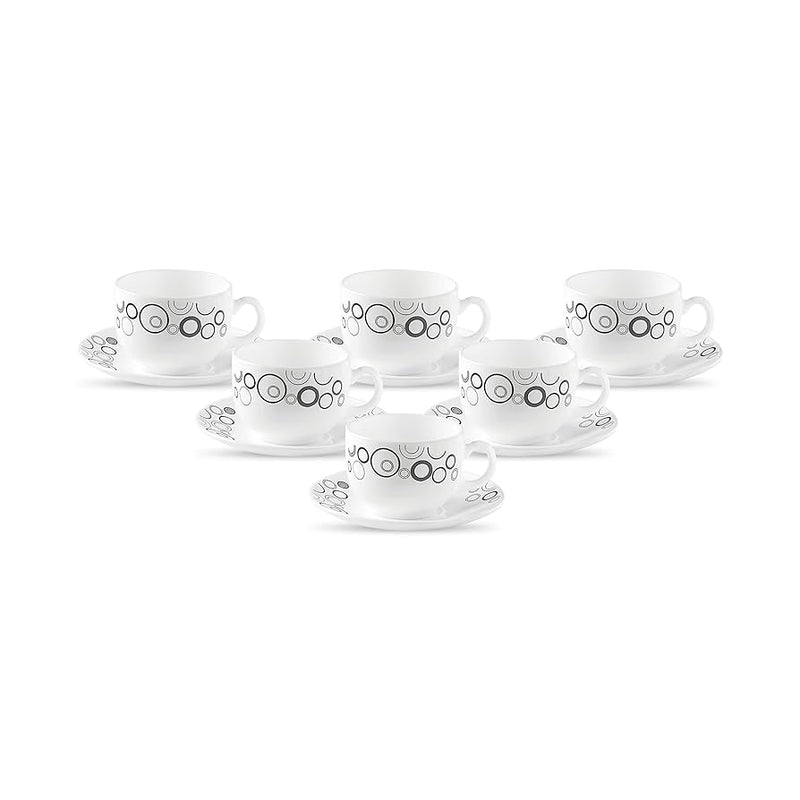 LaOpala Diva Misty Drops Tea & Coffee Cup & Saucers 220 ML Set of 6