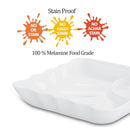 Servewell Melamine Sandwich Plate, 7 Inches, White | Durable | Food Safe | Breakfast | Momos | Serving