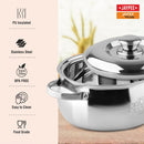 Jaypee Steel Grip Stainless Steel Inner Casserole 3000ml 1pc