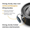 Hawkins Aluminium Futura 8 Litre Bigboy Polished Biryani Handi, Hard Anodised Pot with Hard Anodised Lid, Sauce Pan for Cooking and Serving Biriyani, Black (ABH8)