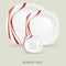 La Opala Diva, Quadra Collection, Opal Glass Dinner Set 29 pcs, Midnight red, White