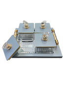 Utility/serving Container  Super Rafel Set 4 Heavy Acralic Containers with Airtight Lid (3 colours)