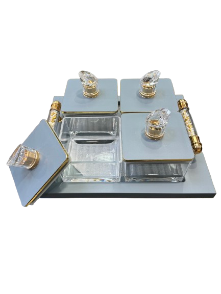 Utility/serving Container  Super Rafel Set 4 Heavy Acralic Containers with Airtight Lid (3 colours)