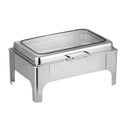 Chafing dish rectangle Hydraulic with flip top 9 Litre double