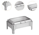 Chafing dish rectangle Hydraulic with flip top 9 Litre double