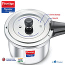 Prestige Popular Induction Base Stainless Steel Pressure Cooker, 5 Litres, Svachh