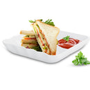 Servewell Melamine Sandwich Plate, 7 Inches, White | Durable | Food Safe | Breakfast | Momos | Serving