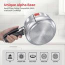 Prestige Nakshatra Pro Plus Svachh Aluminium Gas & Induction Compatible Spillage Control Inner Lid Pressure Cooker Handi 3L Silver