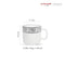 La Opala Opal Glass Coffee Mug 1 piece, Persian Grey, White 180 ml