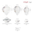 La Opala, Pearl Collection, Opal Glass Dinner Set 35 pcs, Twilight Clouds