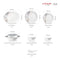 La Opala, Pearl Collection, Opal Glass Dinner Set 35 pcs, Twilight Clouds